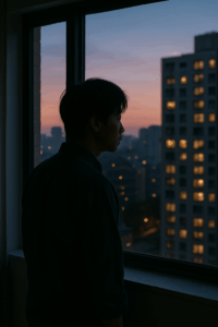Me starting out of a window, wondering if I would ever be to accomplish FIRE